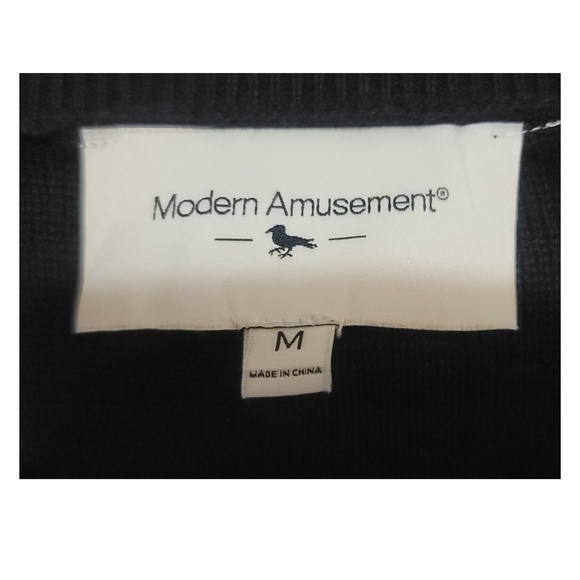 *NWT* MODERN AMUSEMENT - Black Sweater - Picture 3 of 8